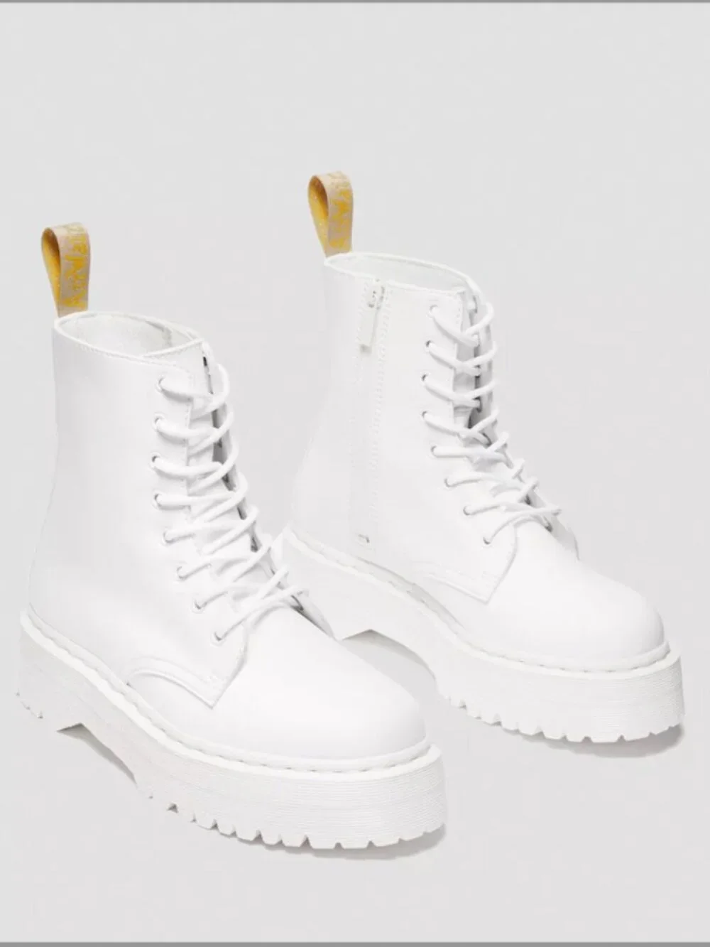 Dr. Martens White Jadon ll Platform Boot in Size 10